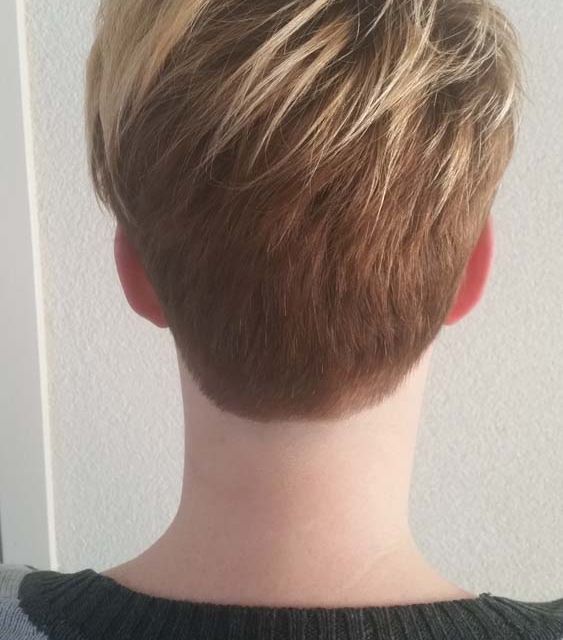 achterkant kort kapsel